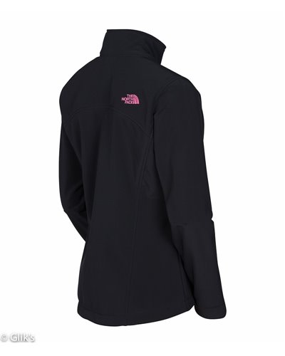 North Face Denali Jacket - Womens, Recycled TNF Black/Cerise Pink