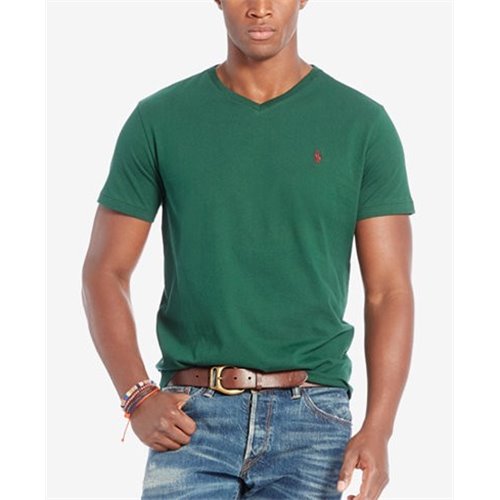 Ralph Lauren Men's  V Neck T Shirt  Welsh Green