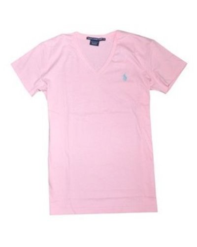 Polo Ralph Lauren Women's V Neck T Shirts Pink