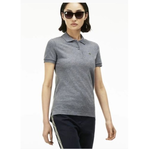 Lacoste Womens Classic Short edSleeve Polo Shirt - Gray