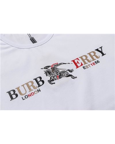Burberry Men's Crew Neck  Jersey Check Graphic T-Shirt