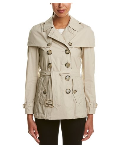 BURBERRY Burberry Lightweight Cape Detail Trench Coat