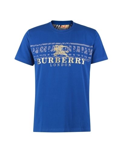Burberry Men's Crew Neck Graphic Cotton T-Shirt Carml