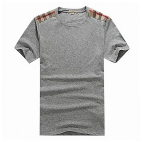 Burberry Men's   Crew Neck  Check Graphic Cotton T-Shirt