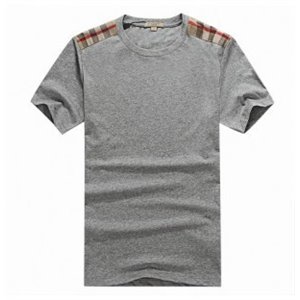 Burberry Men's   Crew Neck  Check Graphic Cotton T-Shirt