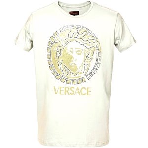 Versace Embellished Medusa Logo T-Shirt