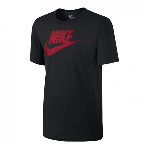 Nike Men's Sportswear Logo T-Shirt: Black / Red