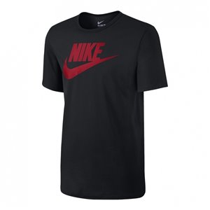 Nike Men's Sportswear Logo T-Shirt: Black / Red