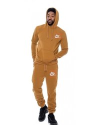 Nike Sportswear Club Fleece Men's Pullover Hoodie Hoodie & Pants Set Timber