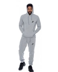 Nike Sportswear Club Fleece Men's Pullover Hoodie Hoodie & Pants Set Gray