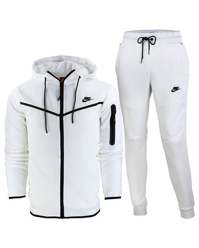 Nike Sportswear Tech Fleece Men's Hoodie & Pants 2 Pc Set White