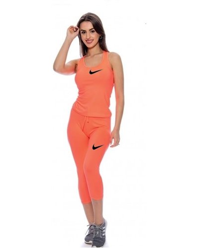 Nike dri fit Capri leggings &Tank top Set Orange