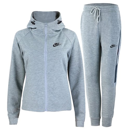 Nike Sportswear Tech Fleece Hoodie &Pants  2 Pc Set Gray