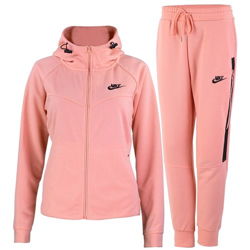 Nike Sportswear Tech Fleece Hoodie &Pants  2 Pc Set Pink