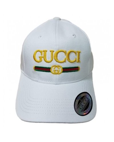 Gucci White GG with Logo Baseball Cap
