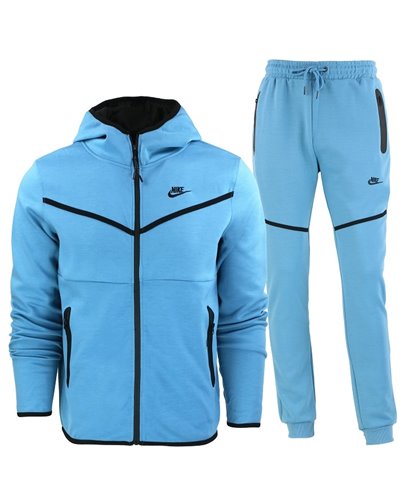 Nike Tech Fleece Full-Zip Hoodie & Pants 2 Pc Set  Dull Blue/Black