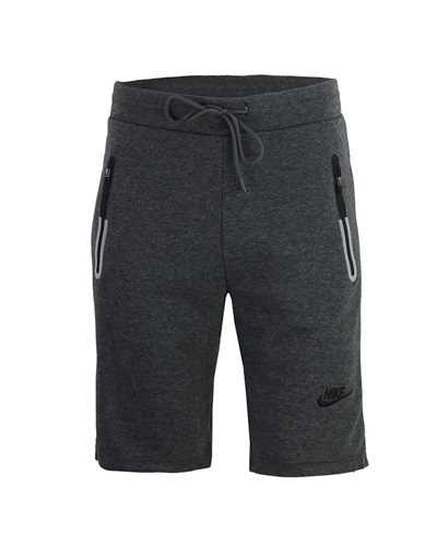 Nike Men's Tech Short-Sleeve Full Zip Hoodie & Short Set-Charcoal