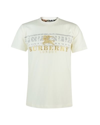 Burberry Men's Crew Neck Graphic Cotton T-Shirt Carml