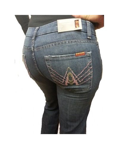 7  For  All Mankind Jeans Extreme A Pocket Crystals