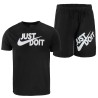 Nike Men's Just Do It Crewneck  Top & Short Set Black