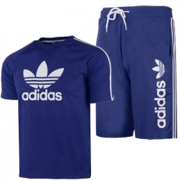 Adidas Men's 3-Stripes  Shorts & Tee Shirt Set Final Sale