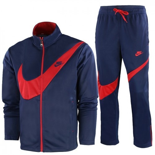 Nike Sportswear Swoosh  2 Piece Tracksuit Navy/Red