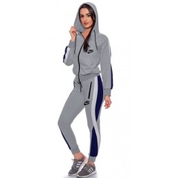 Nike Womens Essential Colorblock Full-Zip Fleece Hoodie & Pants Set