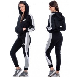 Nike Womens Essential Colorblock Full-Zip Tech Fleece Hoodie & Pants Set