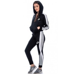 Nike Womens Essential Colorblock Full-Zip Tech Fleece Hoodie & Pants Set