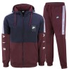 Nike Patch Sportswear Club Fleece Colorblock  Zip  Hoodie & Pants Set