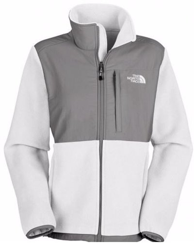 The North Face Women's Denali Fleece Jacket White /Gray