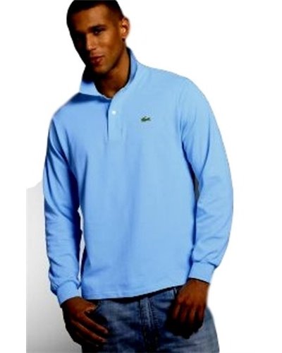 Lacoste Long Sleeve Pique Polo Shirt Baby Blue