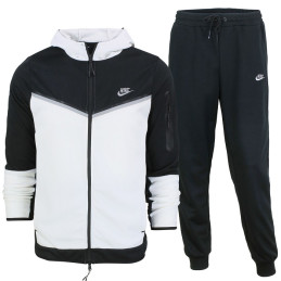 Nike Men's Tech Fleece Windrunner Hoodie & Pants Black/White