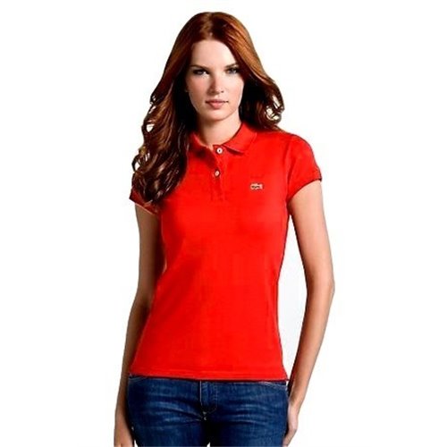 Lacoste Womens Classic Short Sleeve Polo Shirt - Red