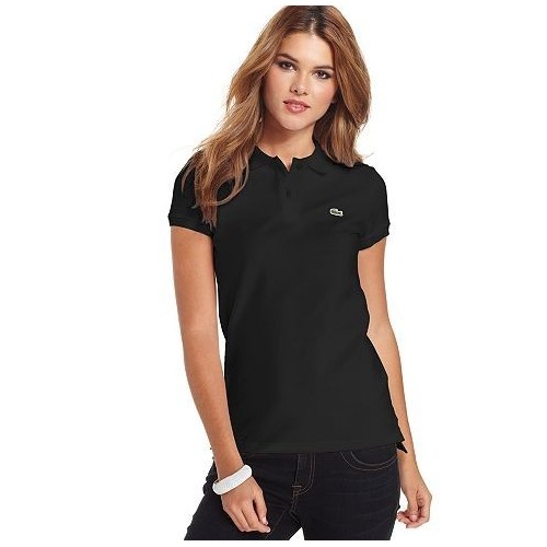 Lacoste Womens Classic Short Sleeve Polo Shirt - Black