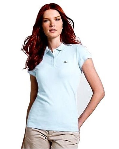 Lacoste Womens Classic Short Sleeve Polo Shirt - Rill Blue