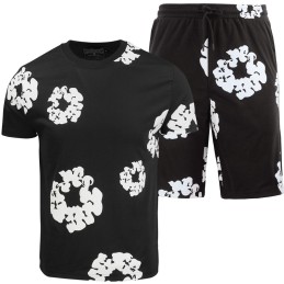 Denim Tears The Cotton Wreath Shorts & T Shirt 2 Piece Set Final Sale