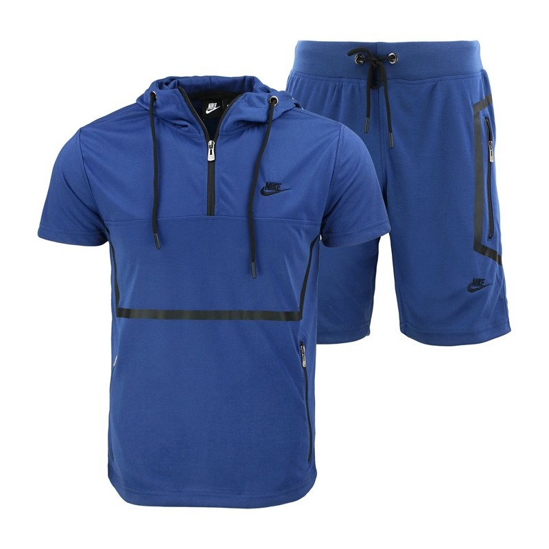 Nike Men's Sportswear Tech Men's Short-Sleeve Full Zip Hoodie & Short Set