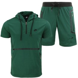 Nike Men's Sportswear Tech Men's Short-Sleeve Full Zip Hoodie & Short Set