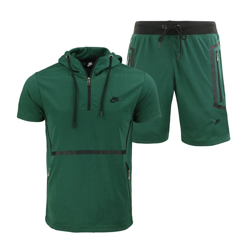Nike Men's Sportswear Tech Men's Short-Sleeve Full Zip Hoodie & Short Set