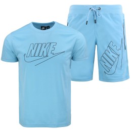 Nike Sportswear Embroidered Woven Flow Crewneck T-Shirt & Short Set