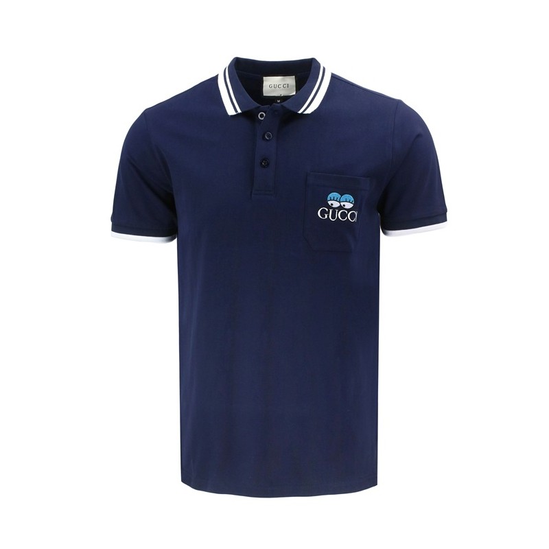 Gucci Logo Embroidered Short-Sleeve Polo Shirt