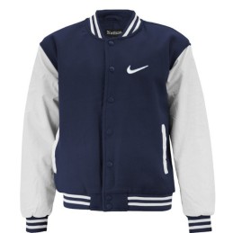 Nike Swoosh Men's Two Tone Leathered Varsity Jacket