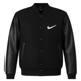 Nike Swoosh Men's Two Tone Leathered Varsity Jacket