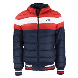 Nike Men's Quilted Color Blocked Hooded Puffer Windrunner Jacket Final Sale