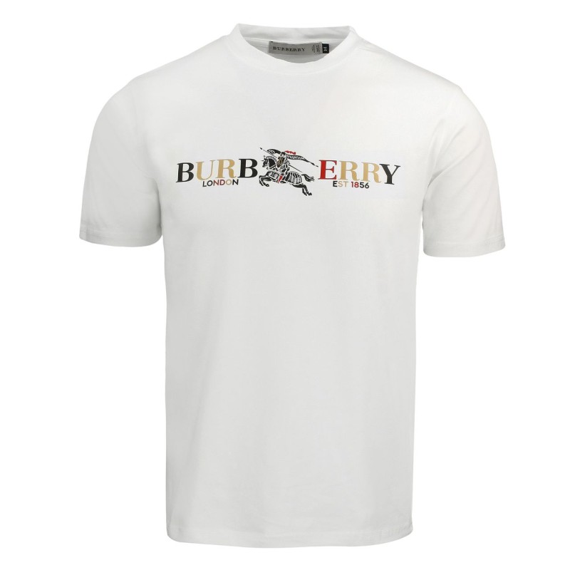 Burberry Men's Crew Neck Graphic Cotton T-Shirt Final Sale