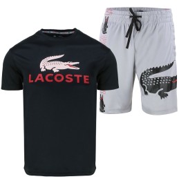 Lacoste Men's Sport Dri-Fit Shorts & T Shirt 2 Pc Set Final Sale