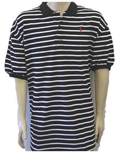 Ralph Lauren Stripe Polo Shirt Black/White Stripe