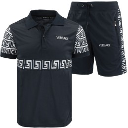 Versace Men's Polo Shirt & Short Set Final Sale