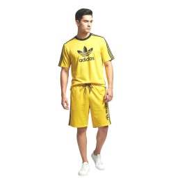 Adidas Men's 3-Stripes  Shorts & Tee Shirt Set Final Sale
